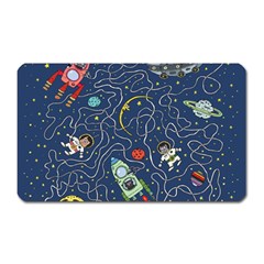 Cat Cosmos Cosmonaut Rocket Magnet (rectangular) by Sudhe