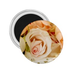 Roses Plate Romantic Blossom Bloom 2 25  Magnets by Sudhe