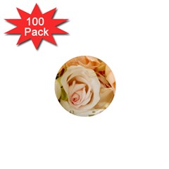 Roses Plate Romantic Blossom Bloom 1  Mini Magnets (100 Pack)  by Sudhe