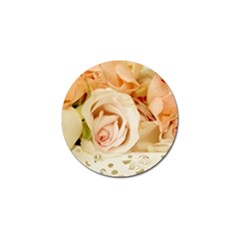 Roses Plate Romantic Blossom Bloom Golf Ball Marker by Sudhe