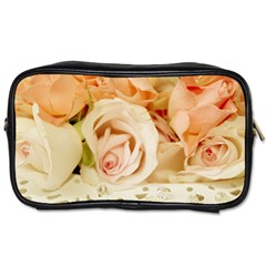 Roses Plate Romantic Blossom Bloom Toiletries Bag (one Side) by Sudhe