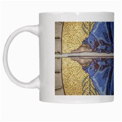 Mosaic Painting Glass Decoration White Mugs by Sudhe