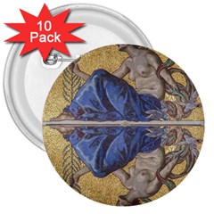 Mosaic Painting Glass Decoration 3  Buttons (10 Pack)  by Sudhe