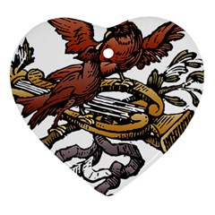 Transparent Background Bird Heart Ornament (two Sides) by Sudhe