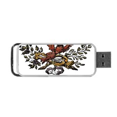 Transparent Background Bird Portable Usb Flash (one Side) by Sudhe