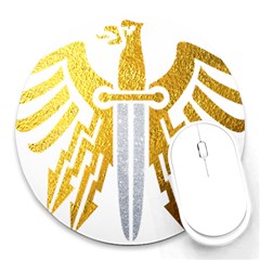 Knife Revenge Emblem Bird Eagle Round Mousepads by Sudhe