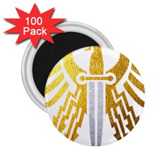 Knife Revenge Emblem Bird Eagle 2 25  Magnets (100 Pack)  by Sudhe