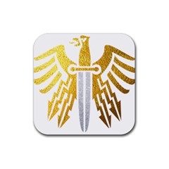 Knife Revenge Emblem Bird Eagle Rubber Coaster (square) 