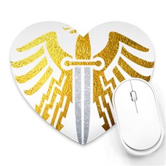 Knife Revenge Emblem Bird Eagle Heart Mousepads by Sudhe