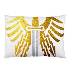 Knife Revenge Emblem Bird Eagle Pillow Case by Sudhe