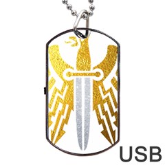 Knife Revenge Emblem Bird Eagle Dog Tag Usb Flash (one Side) by Sudhe