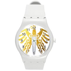 Knife Revenge Emblem Bird Eagle Round Plastic Sport Watch (m) by Sudhe