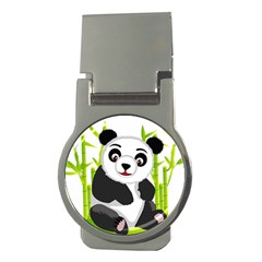 Giant Panda Bear Money Clips (round)  by Sudhe