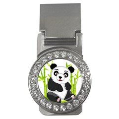 Giant Panda Bear Money Clips (cz)  by Sudhe