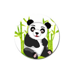 Giant Panda Bear Magnet 3  (round) by Sudhe