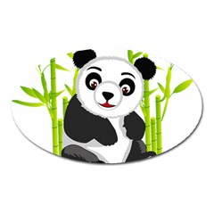 Giant Panda Bear Oval Magnet by Sudhe