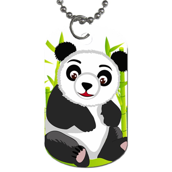 Giant Panda Bear Dog Tag (One Side)