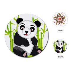 Giant Panda Bear Playing Cards (round) by Sudhe