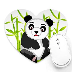 Giant Panda Bear Heart Mousepads by Sudhe