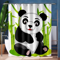 Giant Panda Bear Shower Curtain 60  X 72  (medium)  by Sudhe