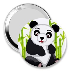 Giant Panda Bear 3  Handbag Mirrors by Sudhe