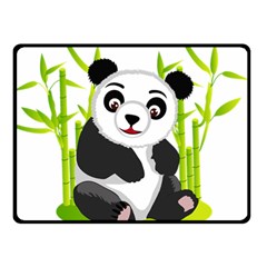 Giant Panda Bear Double Sided Fleece Blanket (small)  by Sudhe