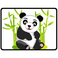 Giant Panda Bear Double Sided Fleece Blanket (large)  by Sudhe