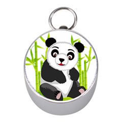 Giant Panda Bear Mini Silver Compasses by Sudhe