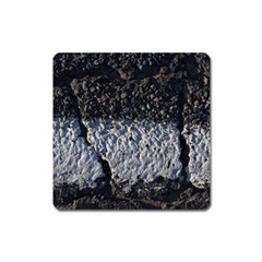 Asphalt Road  Square Magnet