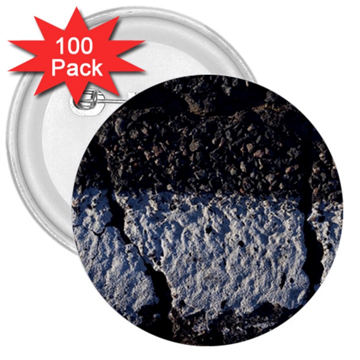 Asphalt road  3  Buttons (100 pack) 