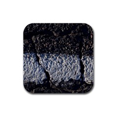 Asphalt Road  Rubber Square Coaster (4 Pack) 