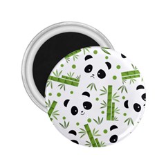 Giant Panda Bear Bamboo Icon Green Bamboo 2 25  Magnets by Sudhe