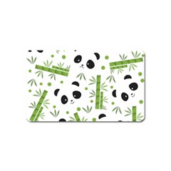 Giant Panda Bear Bamboo Icon Green Bamboo Magnet (name Card) by Sudhe