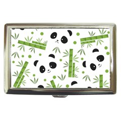 Giant Panda Bear Bamboo Icon Green Bamboo Cigarette Money Case by Sudhe