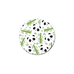 Giant Panda Bear Bamboo Icon Green Bamboo Golf Ball Marker (4 Pack) by Sudhe