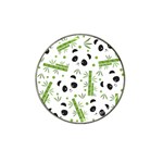 Giant Panda Bear Bamboo Icon Green Bamboo Hat Clip Ball Marker (4 pack) Front