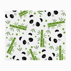 Giant Panda Bear Bamboo Icon Green Bamboo Small Glasses Cloth by Sudhe