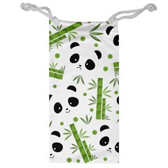 Giant Panda Bear Bamboo Icon Green Bamboo Jewelry Bag by Sudhe