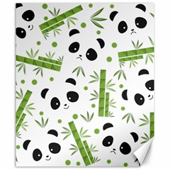 Giant Panda Bear Bamboo Icon Green Bamboo Canvas 20  X 24  by Sudhe