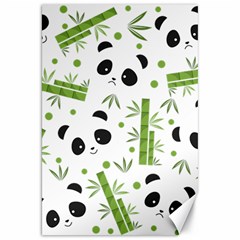 Giant Panda Bear Bamboo Icon Green Bamboo Canvas 20  X 30  by Sudhe