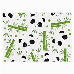 Giant Panda Bear Bamboo Icon Green Bamboo Large Glasses Cloth (2-side) by Sudhe