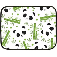 Giant Panda Bear Bamboo Icon Green Bamboo Fleece Blanket (mini) by Sudhe