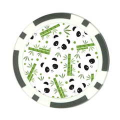 Giant Panda Bear Bamboo Icon Green Bamboo Poker Chip Card Guard (10 Pack) by Sudhe