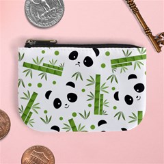 Giant Panda Bear Bamboo Icon Green Bamboo Mini Coin Purse by Sudhe