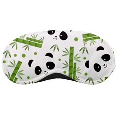 Giant Panda Bear Bamboo Icon Green Bamboo Sleeping Masks by Sudhe