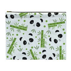 Giant Panda Bear Bamboo Icon Green Bamboo Cosmetic Bag (xl) by Sudhe