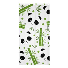 Giant Panda Bear Bamboo Icon Green Bamboo Shower Curtain 36  X 72  (stall)  by Sudhe