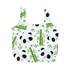 Giant Panda Bear Bamboo Icon Green Bamboo Full Print Recycle Bag (m) by Sudhe