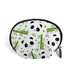 Giant Panda Bear Bamboo Icon Green Bamboo Accessory Pouch (small) by Sudhe