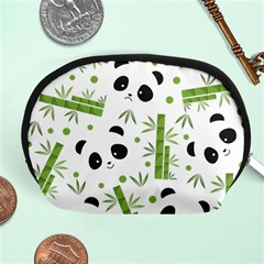 Giant Panda Bear Bamboo Icon Green Bamboo Accessory Pouch (medium) by Sudhe